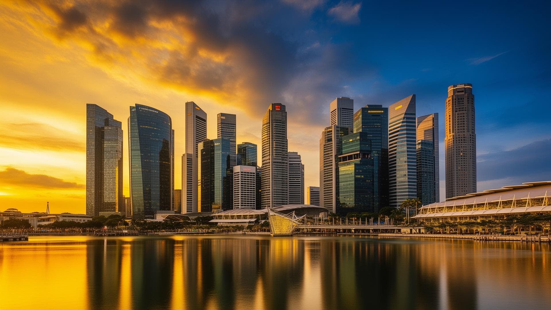 Singapore Marina Bay skyline